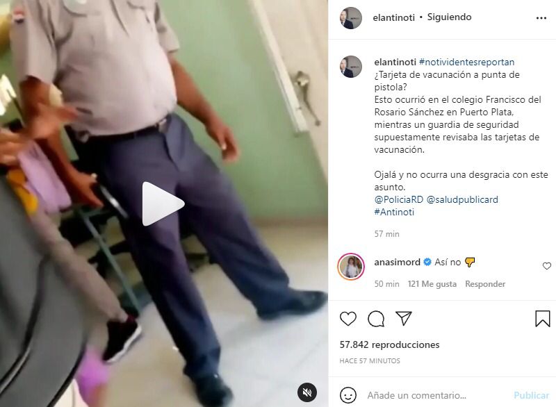 EL MINISTERIO DE EDUCACIÓN INFORMA QUE VIDEO DE POLICÍA SACANDO UN ARMA A ESTUDIANTES ES DEL AÑO 2019