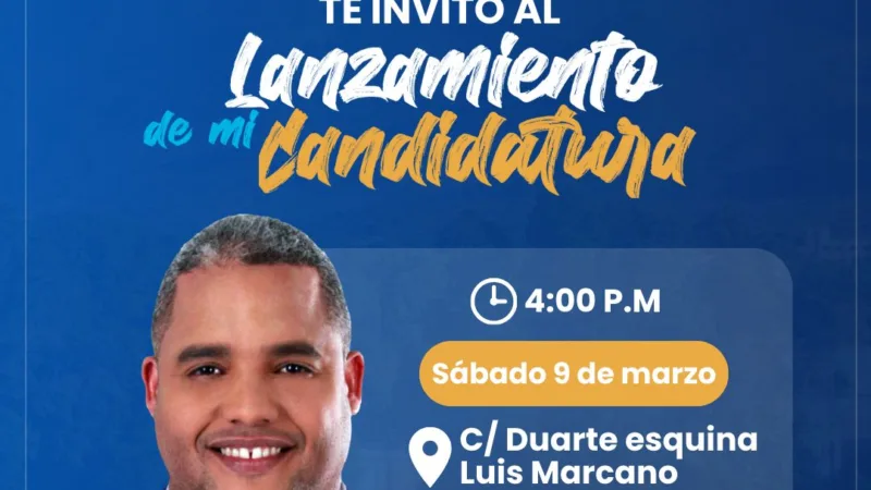 Willy Sánchez presentará oficialmente su candidatura a diputado por Baní