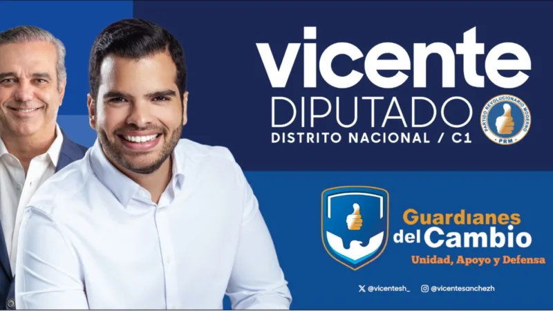 El movimiento Guardianes del Cambio brinda su respaldo al joven Vicente Sánchez como candidato a diputado por circunscripción 1 del Distrito Nacional
