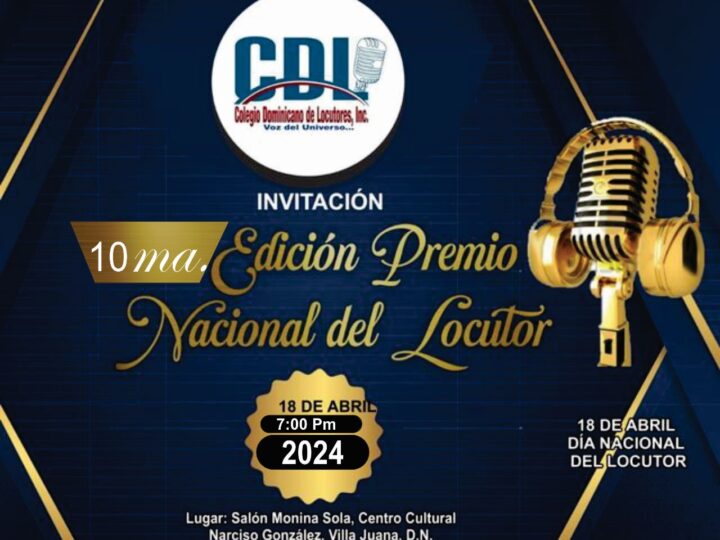 Colegio Dominicano de Locutores (CDL) entregará este jueves el Premio Nacional del Locutor 2024