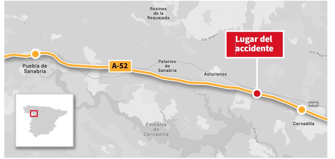 Accidente mortal en España: mueren Diogo Jota y su hermano en la A-52