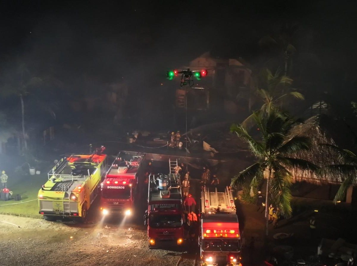 Intervención del Sistema 9-1-1 con Drones en Extinción de Incendio en Cap Cana